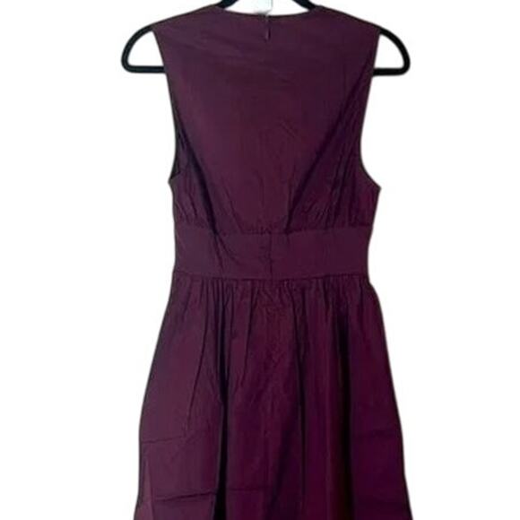 NWT WeWoreWhat Sleeveless Keyhole Pleated Banded Waist Midi Dress L Eggplant - Picture 7 of 15